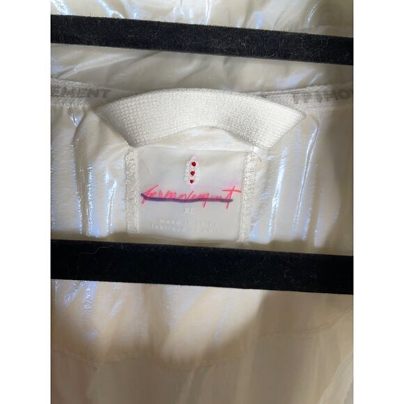 Free People Off White Cable Knit Puffer Jacket Zip up Size XL NWT $298 - Picture 6 of 7